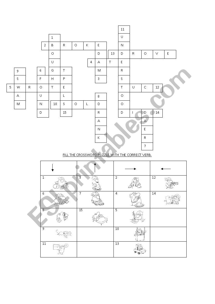 irregular verbs worksheet