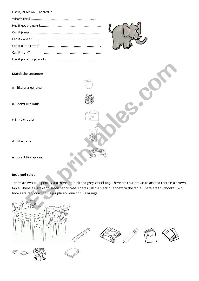 CAN CANÂ´T LIKE LIKES HAVE HAS, ETC