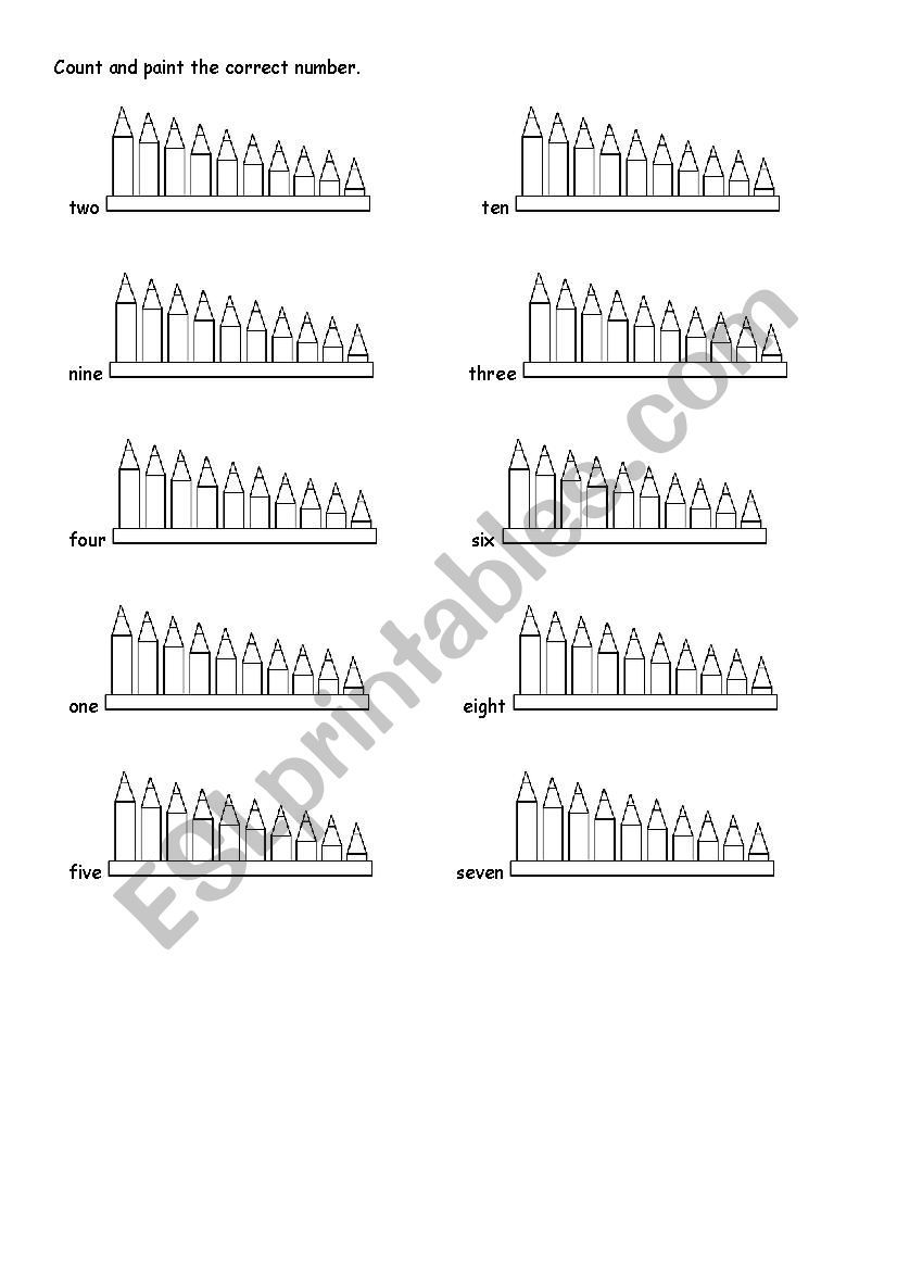 Numbers worksheet