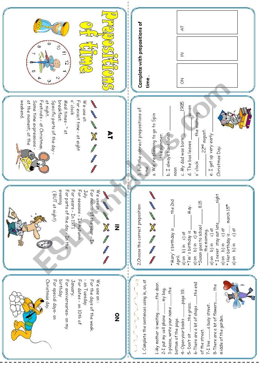 Prepositions of time - MiniBook*