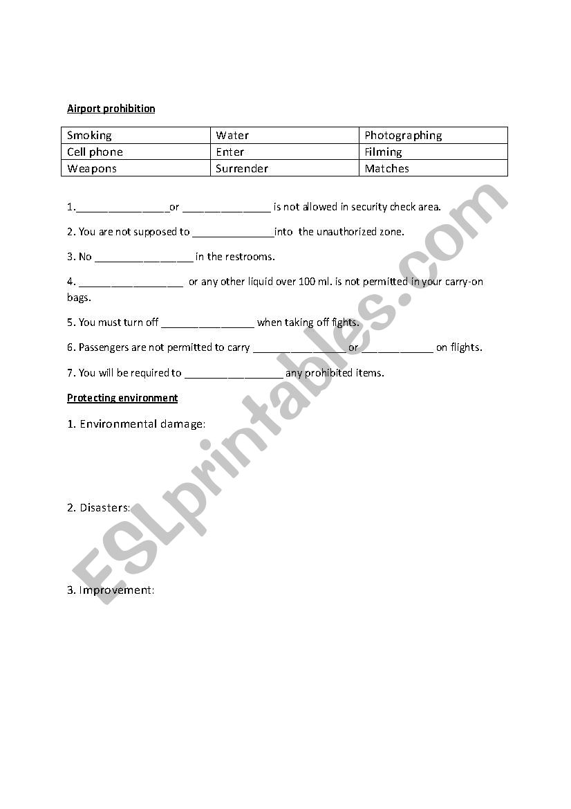 prohibition and protection worksheet