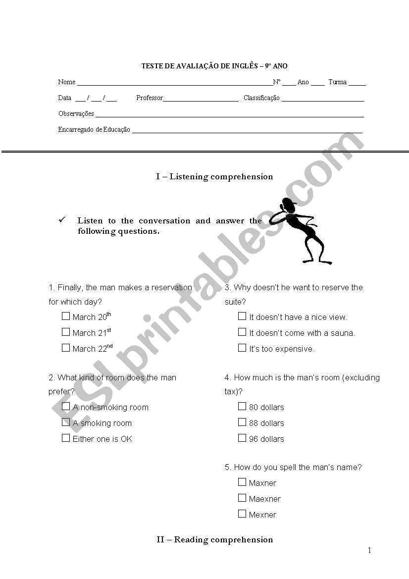 HOLIDAYS - TEST worksheet