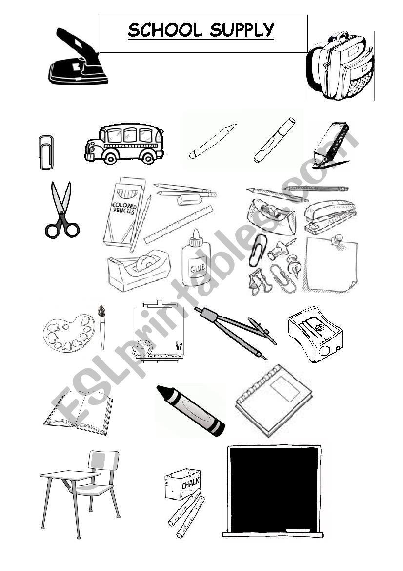 School Supply worksheet