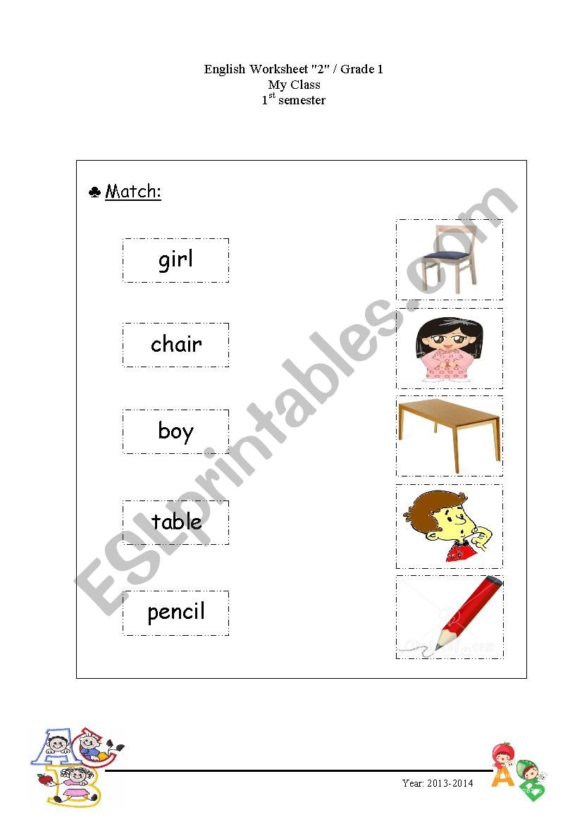 classroom worksheet