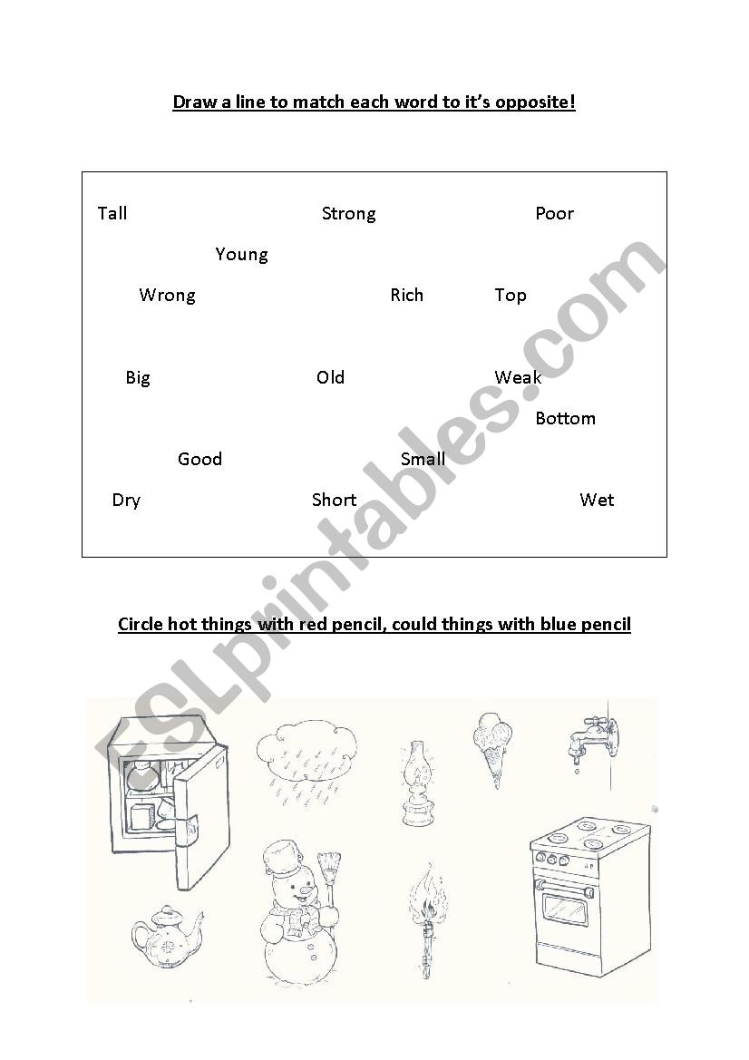 Adjectives worksheet