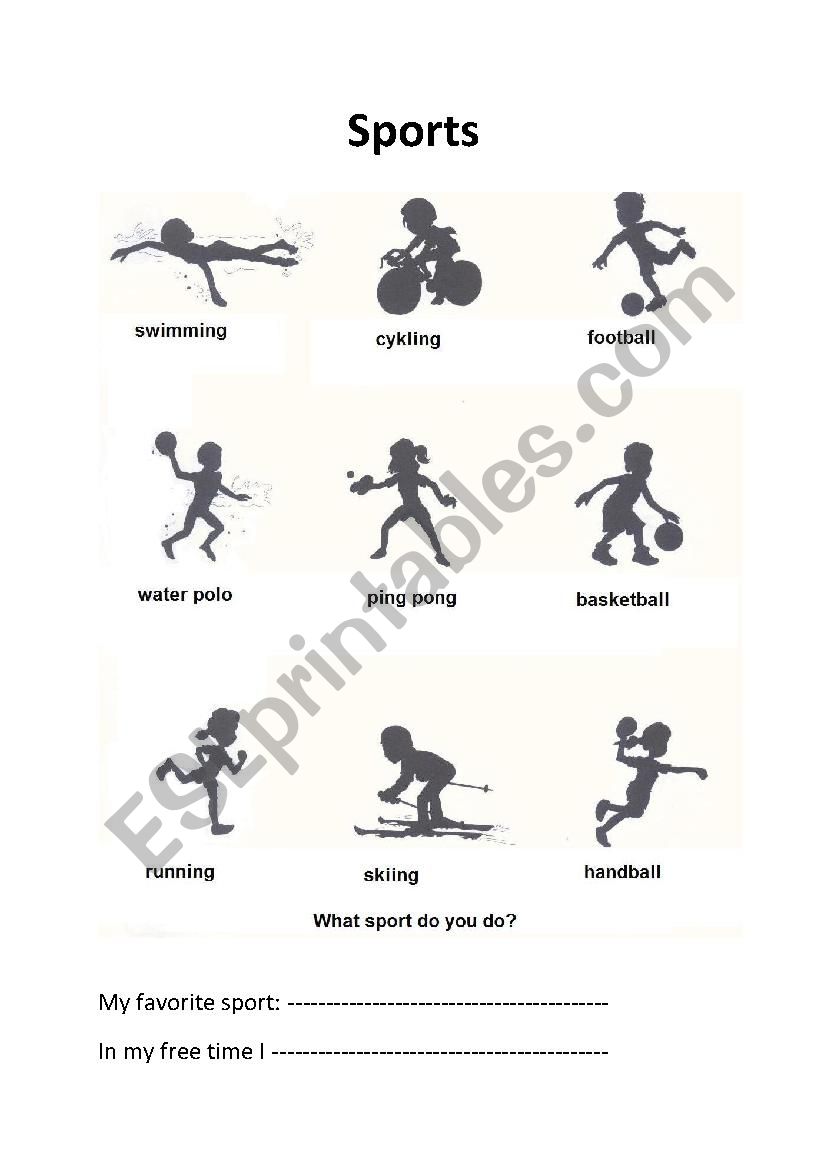 Sport worksheet