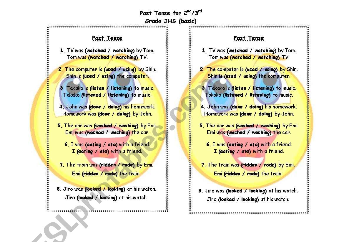 Past Tense worksheet