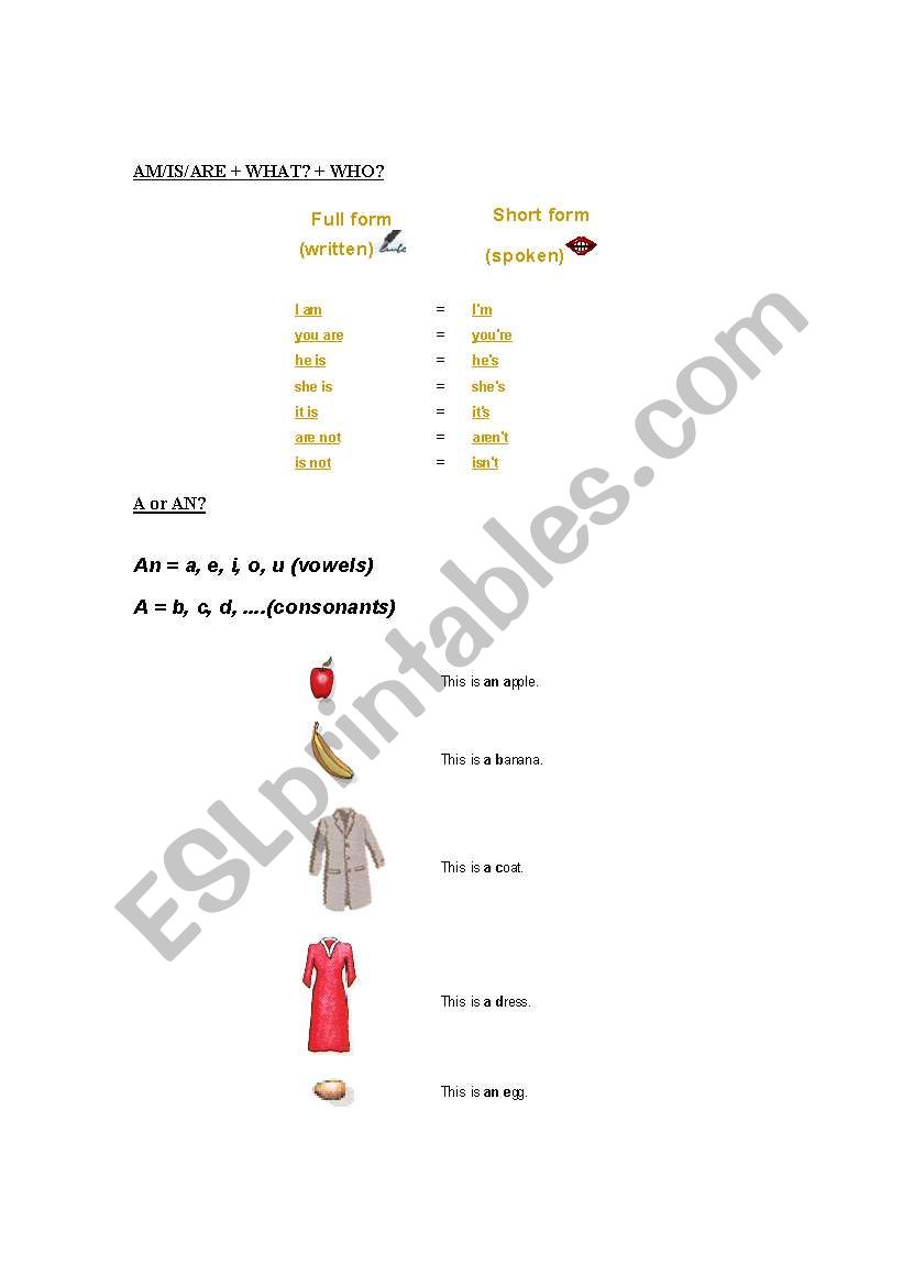 Elementary Review worksheet