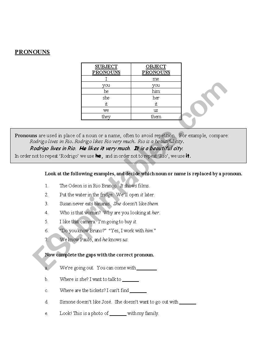 english-worksheets-object-pronouns