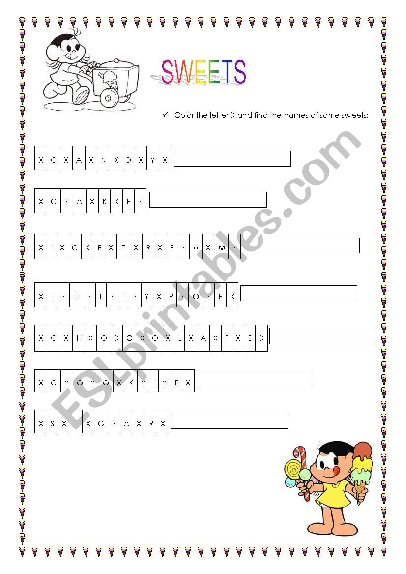 Sweets! worksheet