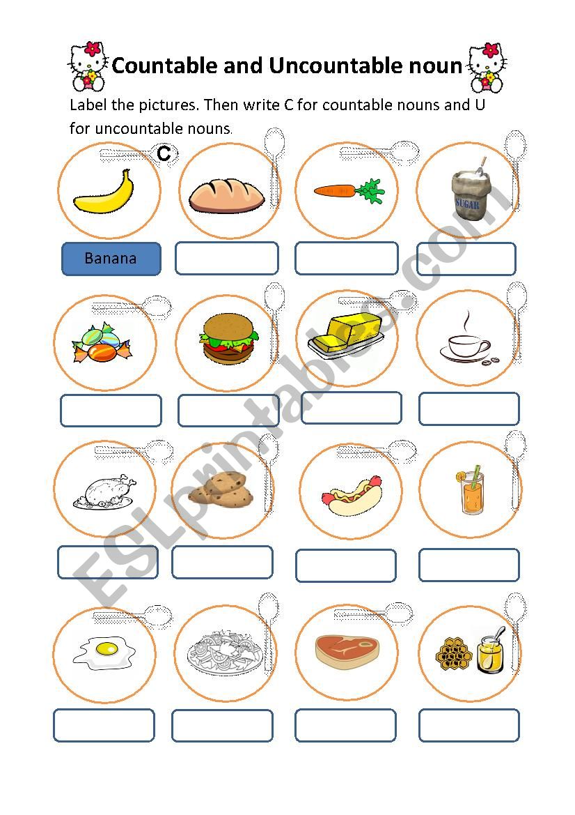 countable and uncountable noun