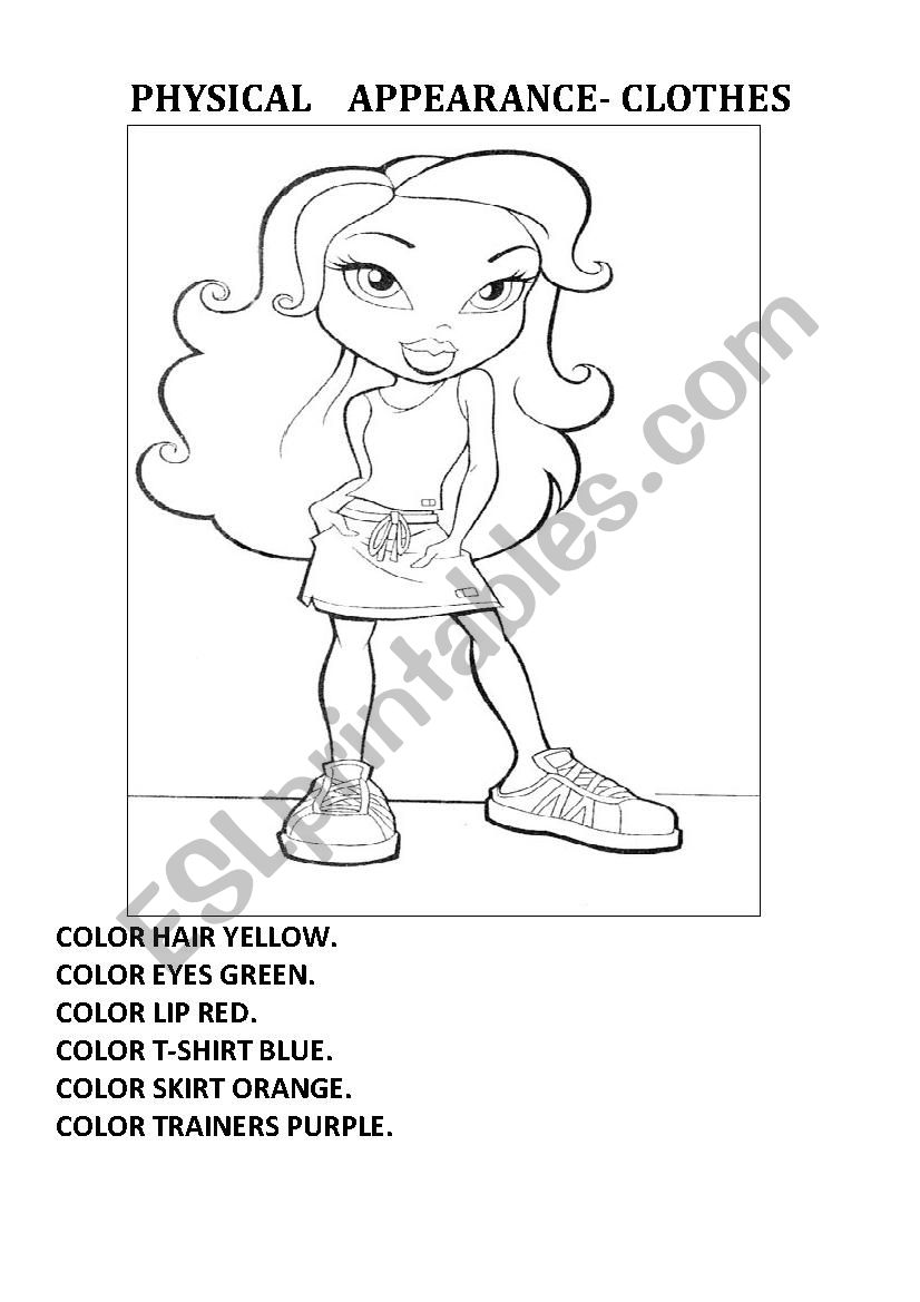 COLORING PHYSICAL APPEARANCE AND CLOTHES