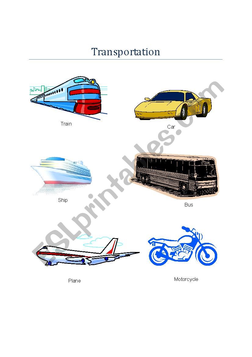 Transportation worksheet