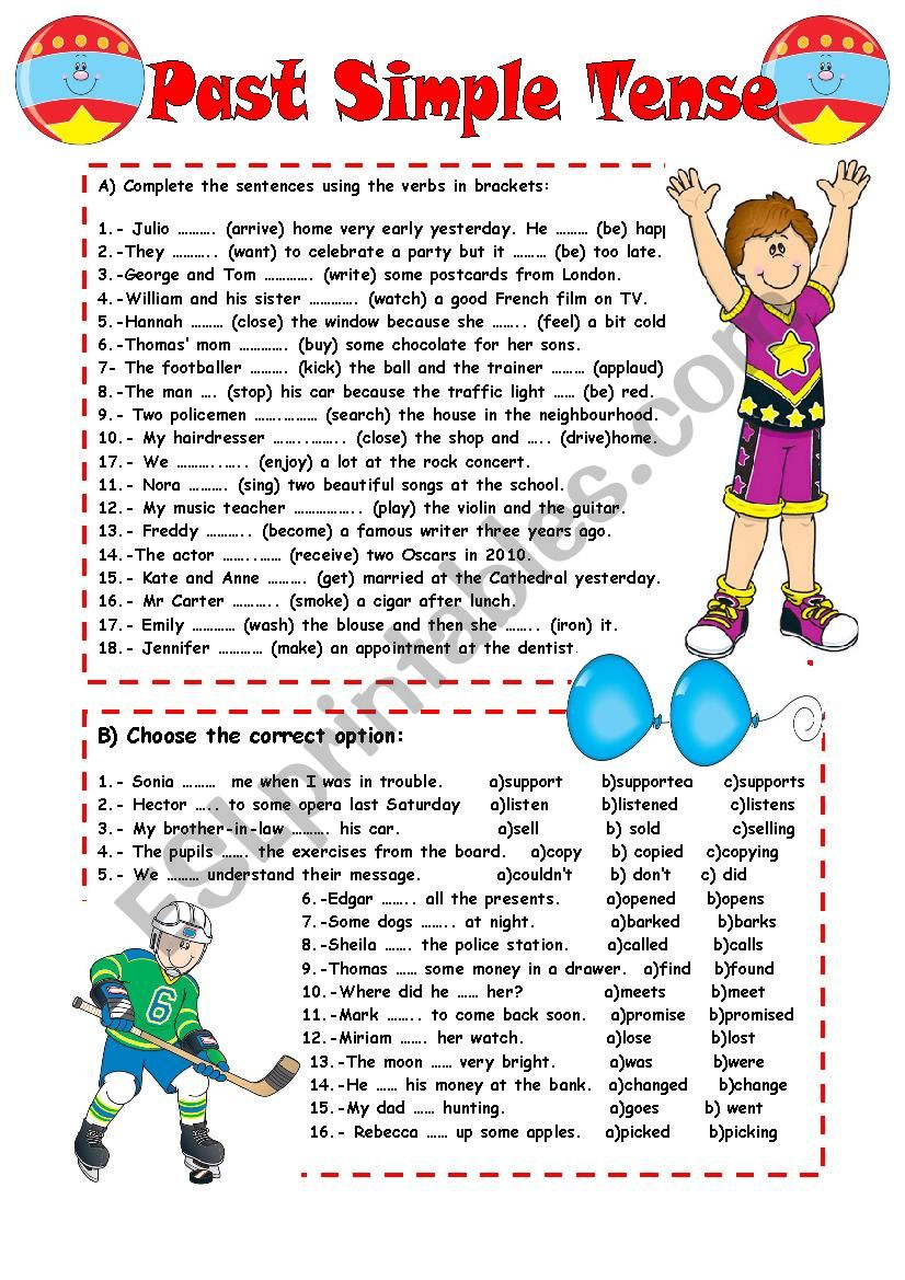 PAST SIMPLE TENSE worksheet