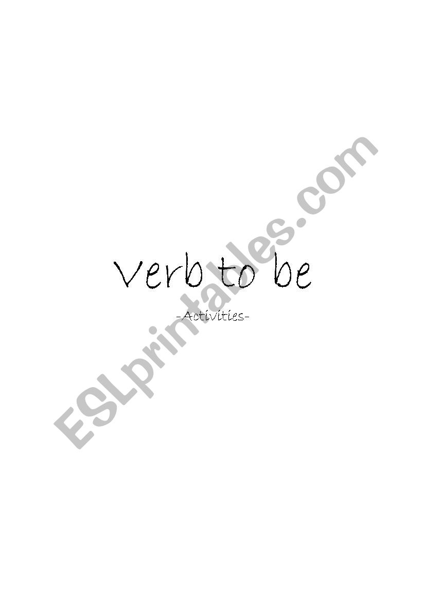 Verb to be worksheet