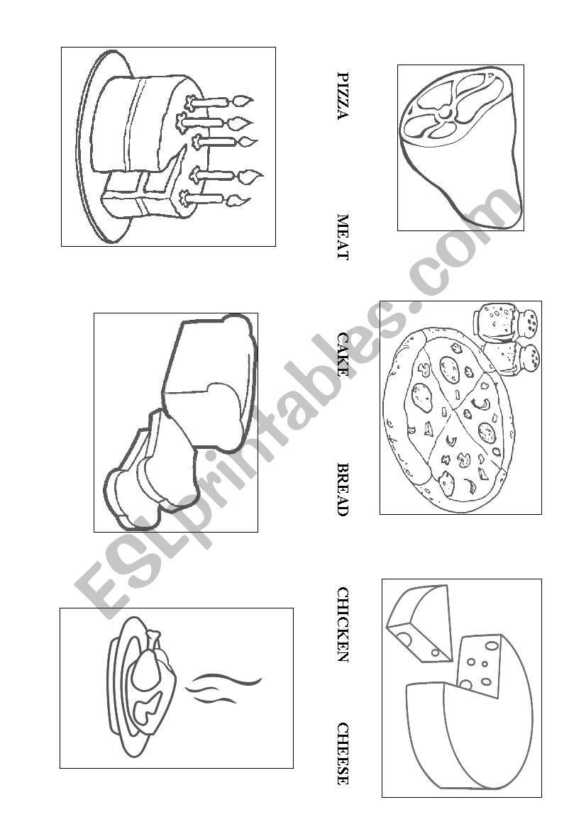 Food - match worksheet