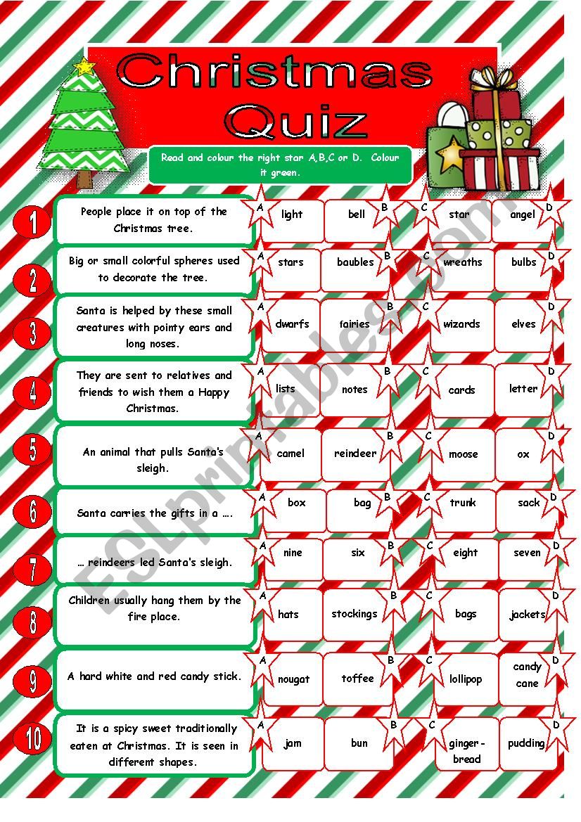 Christmas Quiz worksheet