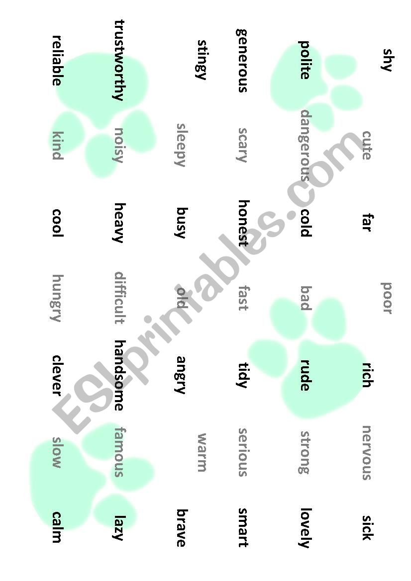 Adjectives about people worksheet