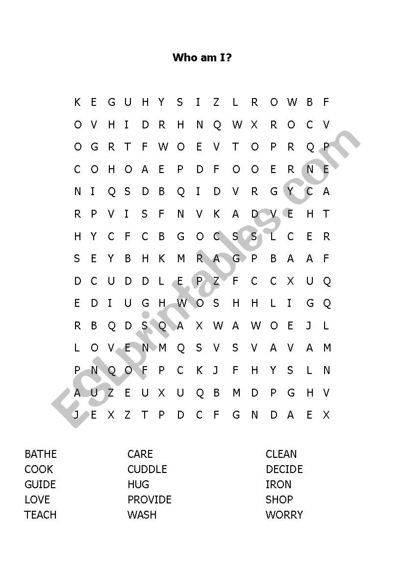 The Veld: House Vs Mom Word Search