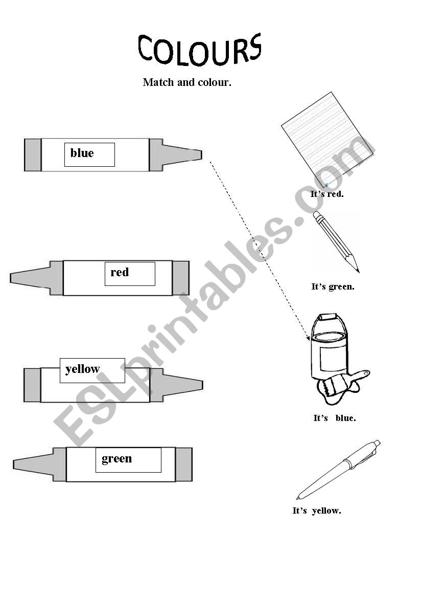 Colours worksheet