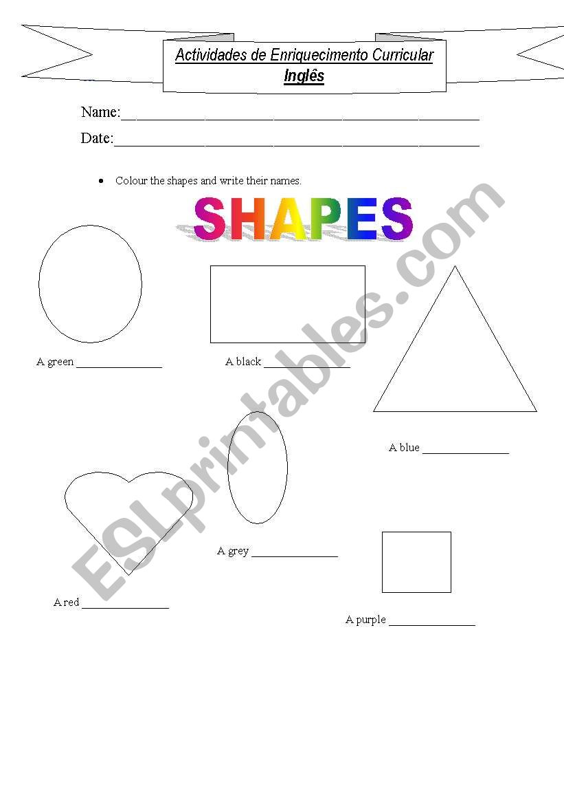 shapes worksheet