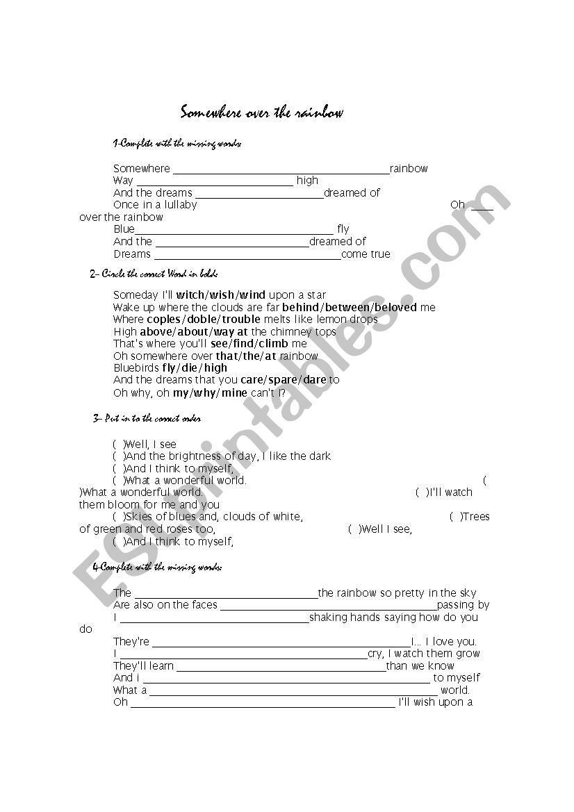 Somewhere Over the Rainbow israel kamakawiwoÂ´ole