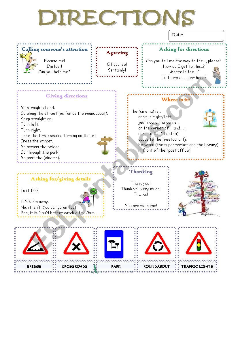 directions worksheet