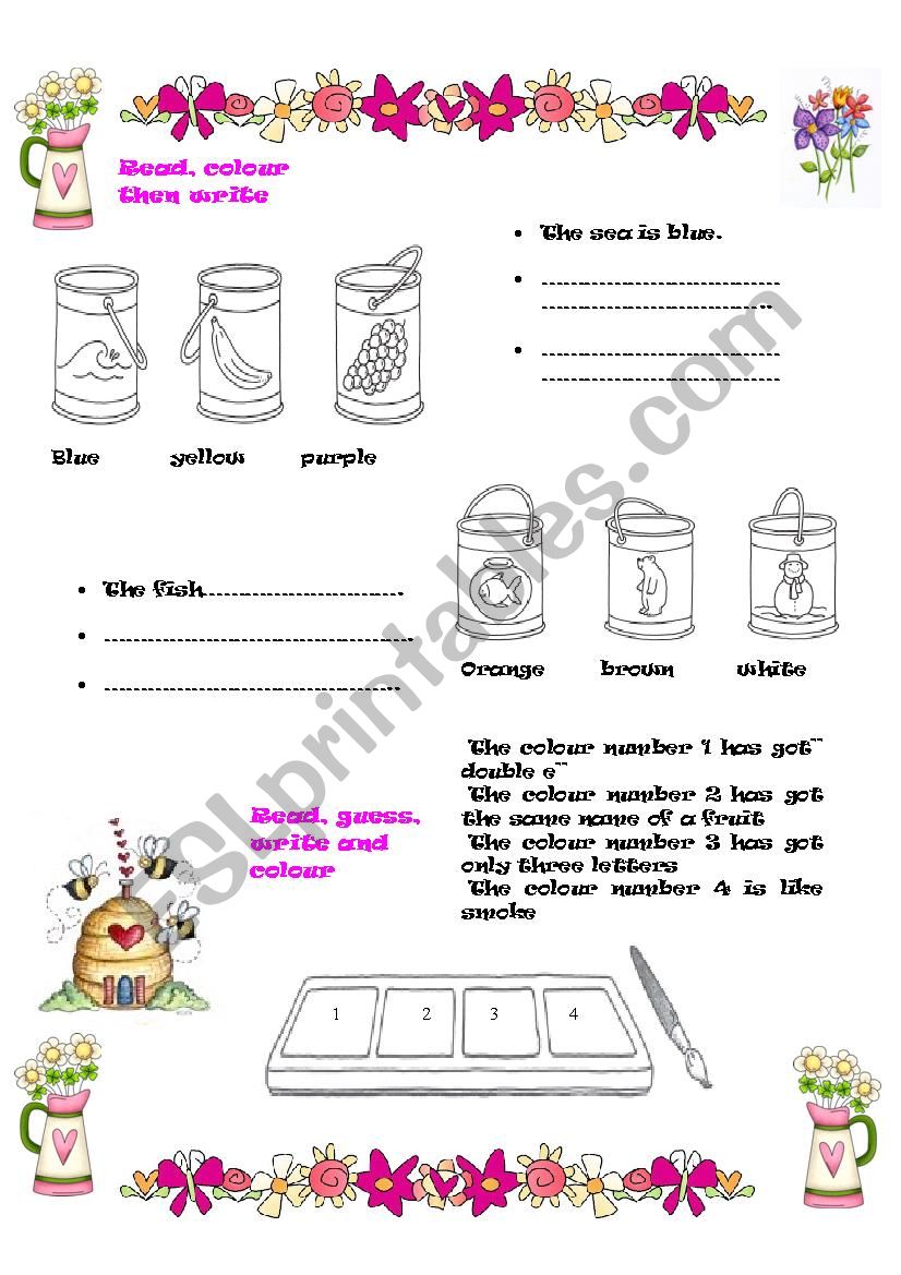 Colours test- third class Primary school