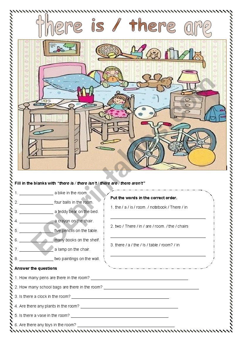 There is / There are - ESL worksheet by phillisk