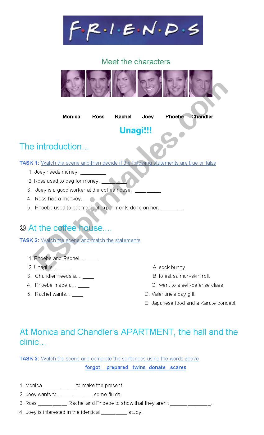 Friends-Unagi worksheet