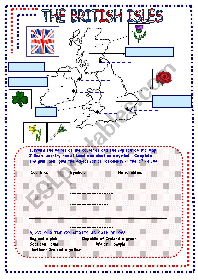 The British Isles worksheet