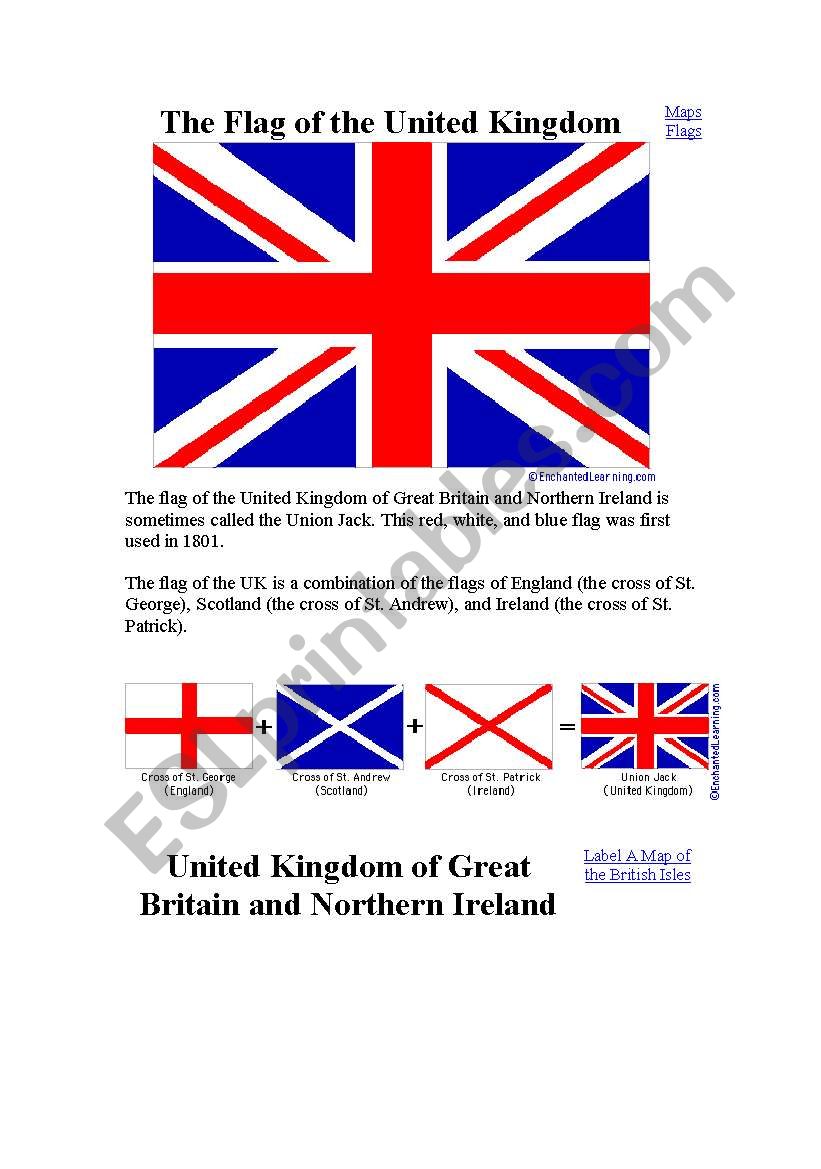 Union Jack worksheet