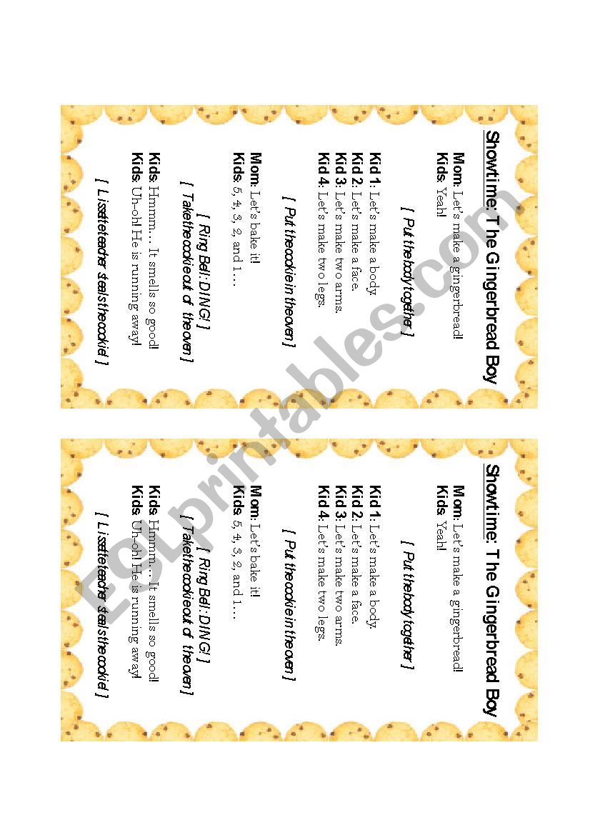 Showtime Script (Body Parts and Numbers)