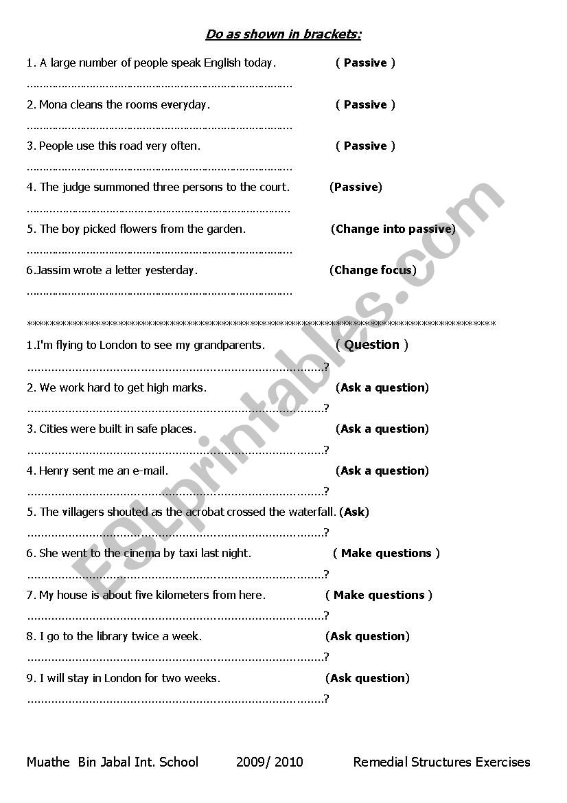 remedial worksheet worksheet