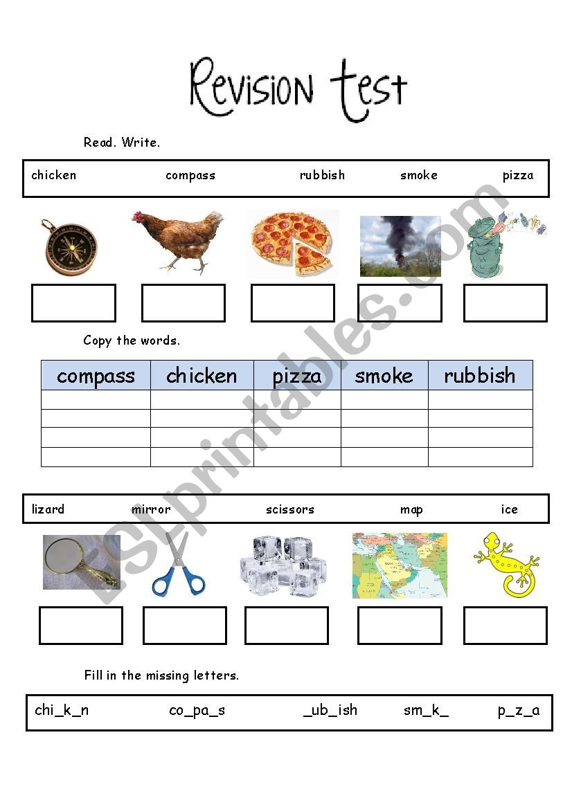 Vovabulary general revision worksheet