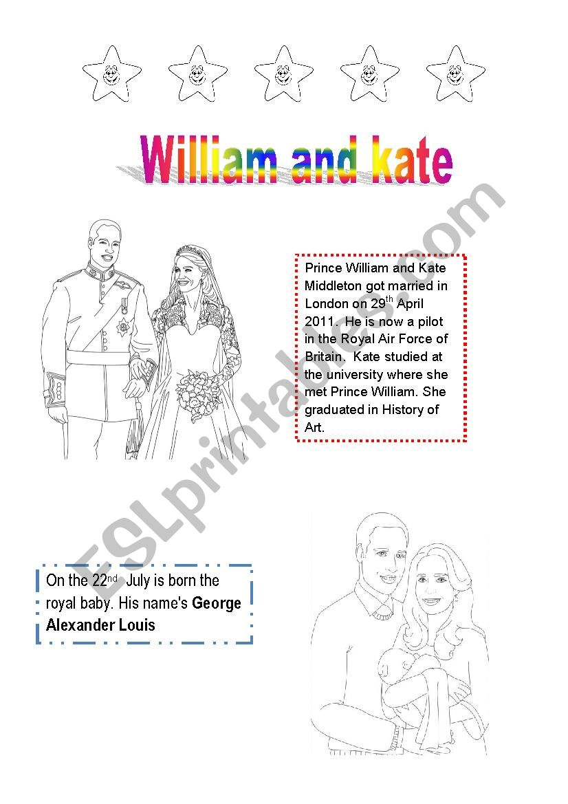 WILLIAM AND KATE worksheet