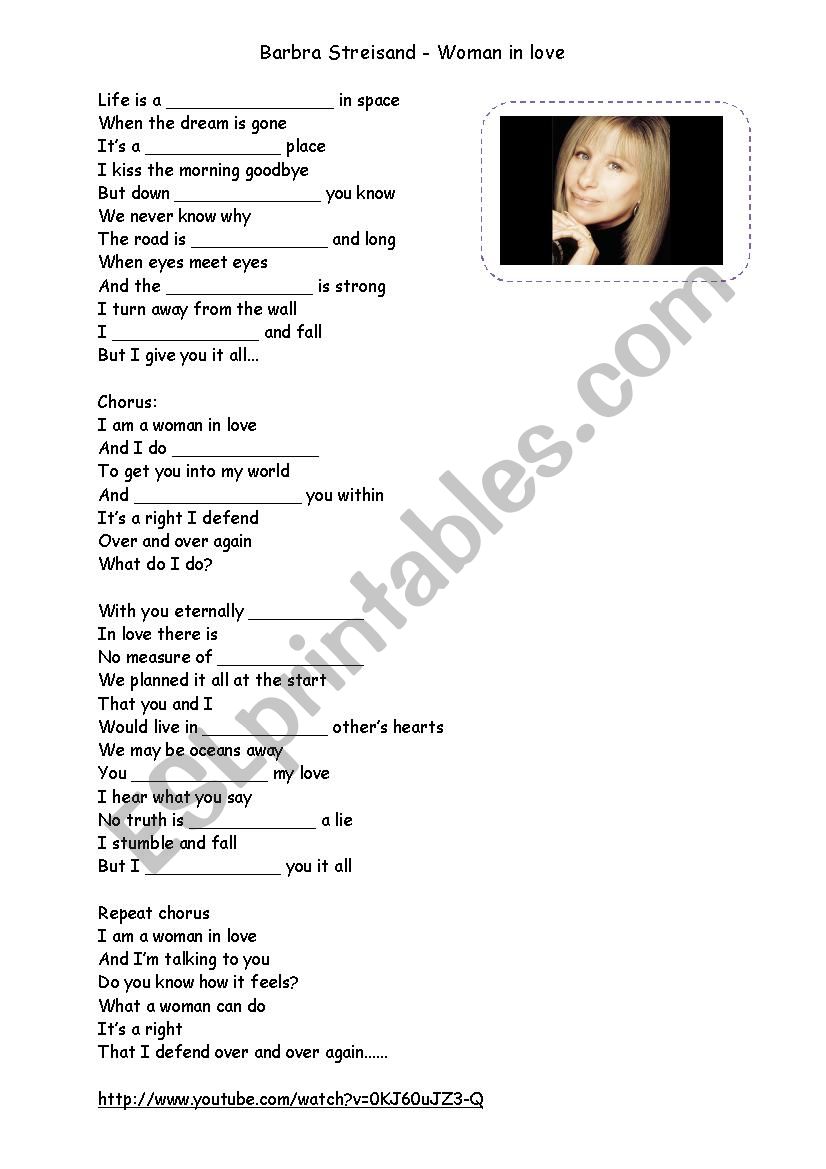 Song: Barbra Streisand - Woman in love