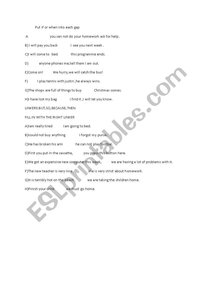 IF OR WHEN worksheet