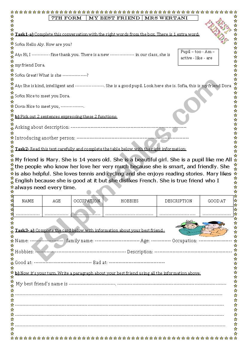 My best friend -  AlyÂ´s friend