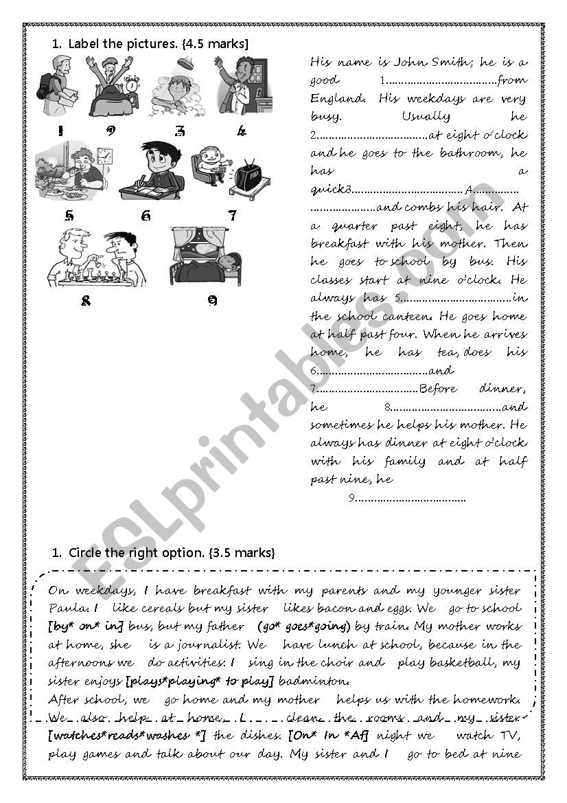 mid term test 1 7th form part 2