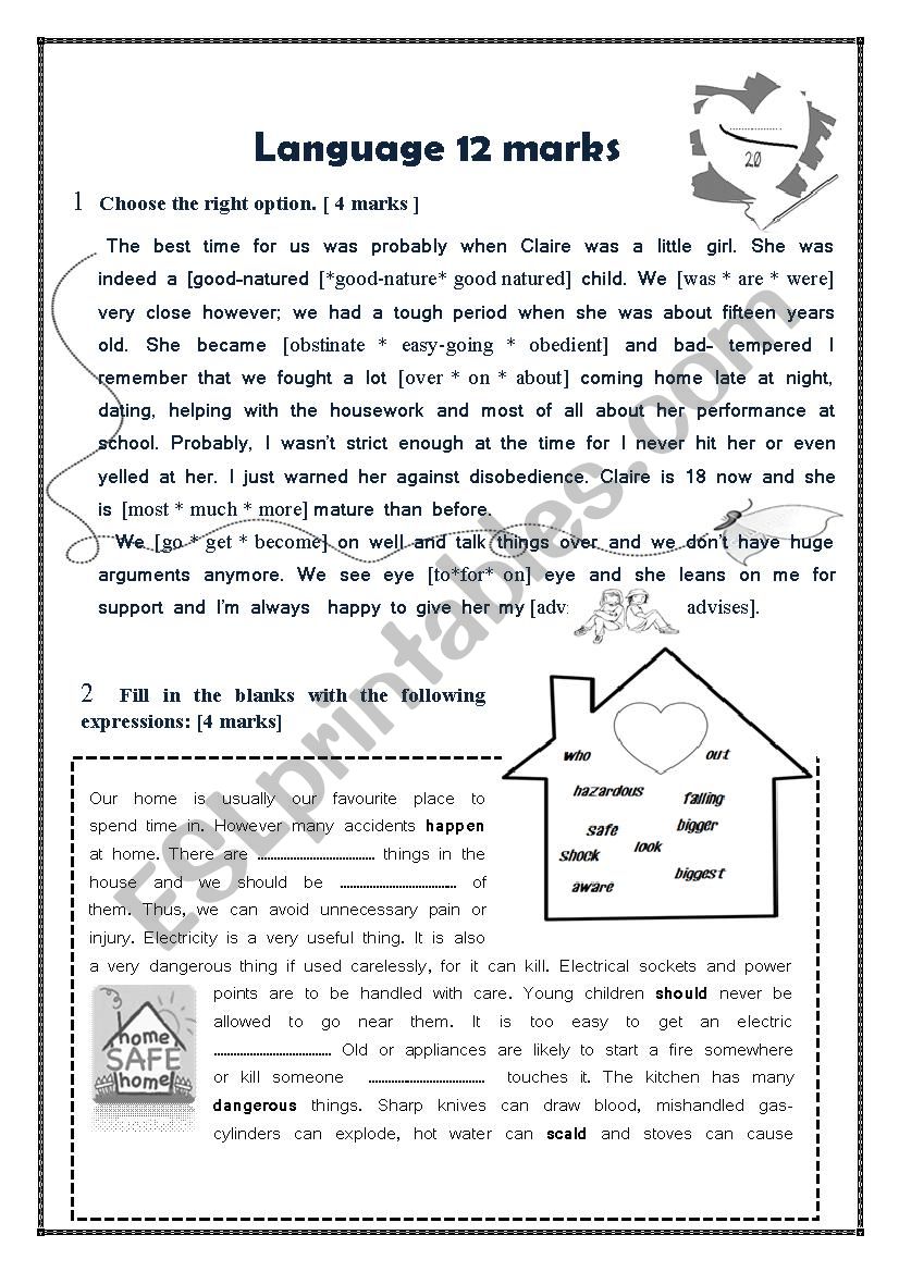 mid term test 9th form test 1 worksheet