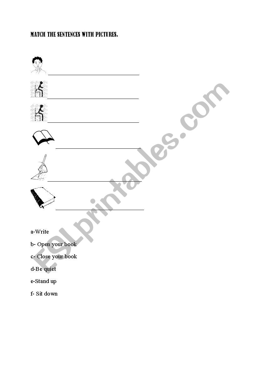 CLASSROOM RULES worksheet