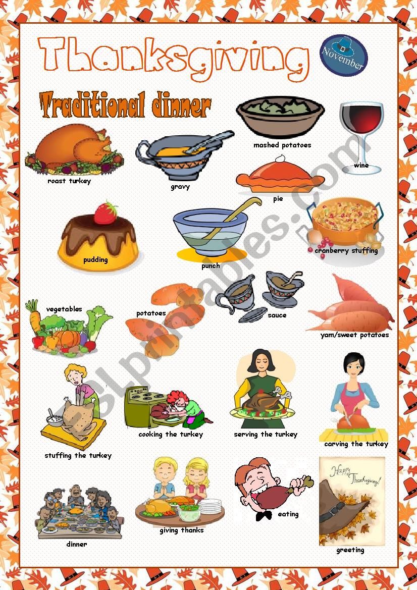 Thanksgiving Picture Dictionary#2