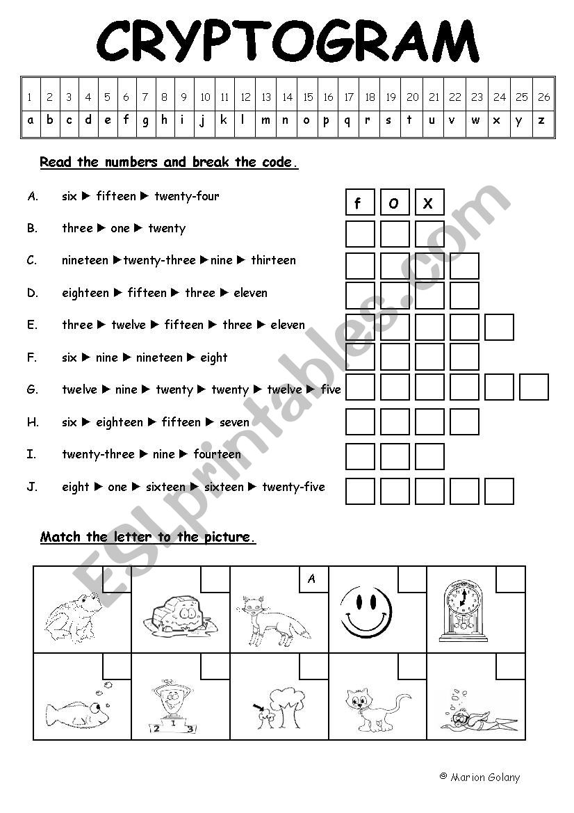 read numbers up to 26 to break the code