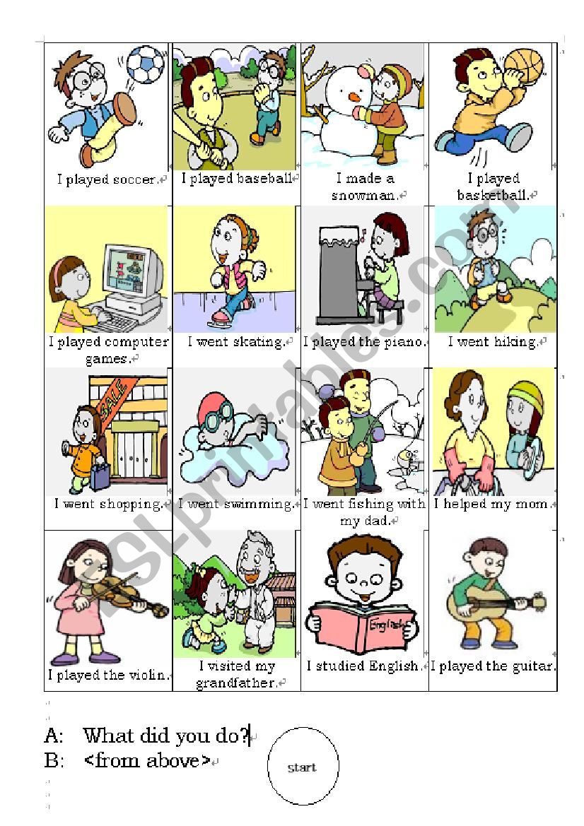 Coin Flick game for past tense verbs