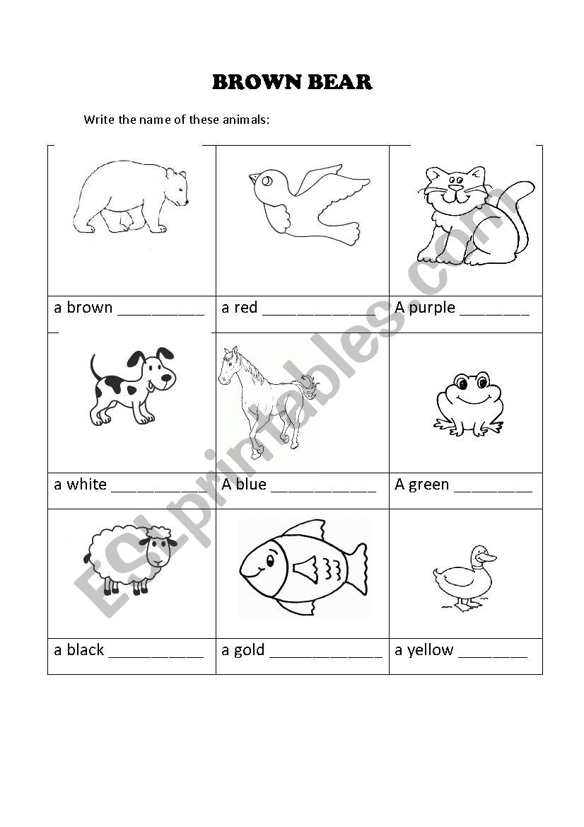 Animals from Brown Bear, brown bear. What do you see? Animals from Brown Bear, brown bear. What do you see?