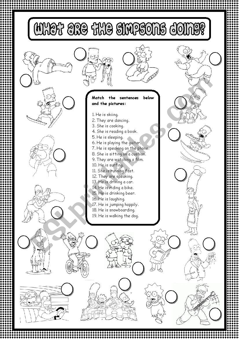 PRESENT CONTINUOUS worksheet