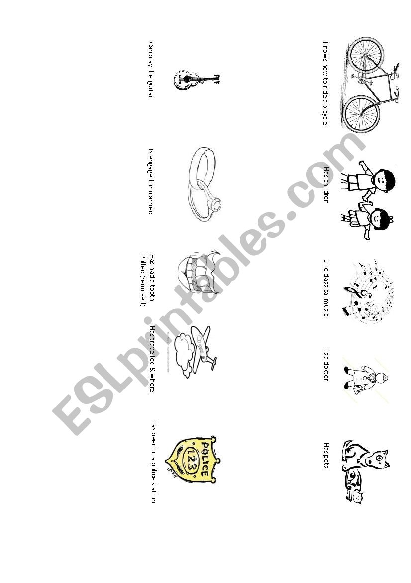 ICE BREAKER- Who Has  worksheet