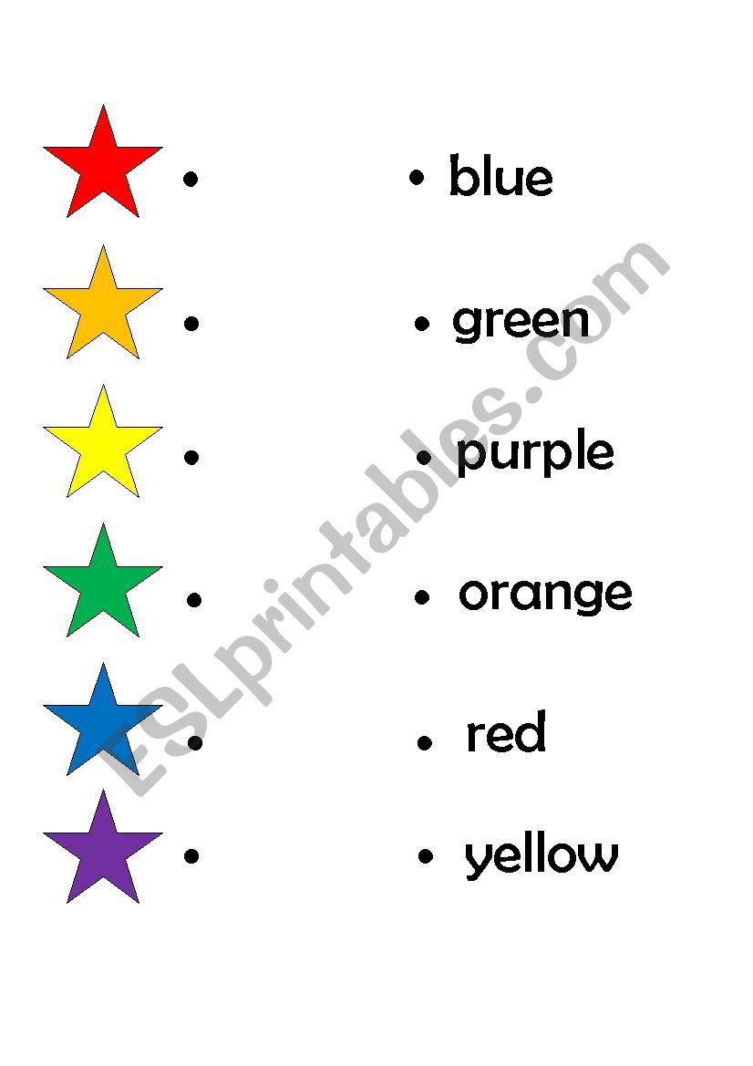 Matching Rainbow Colours worksheet
