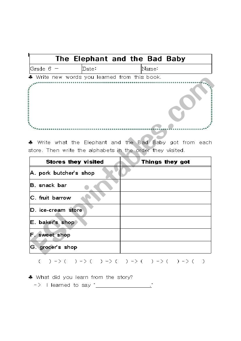 The Elephant and the Bad Baby 